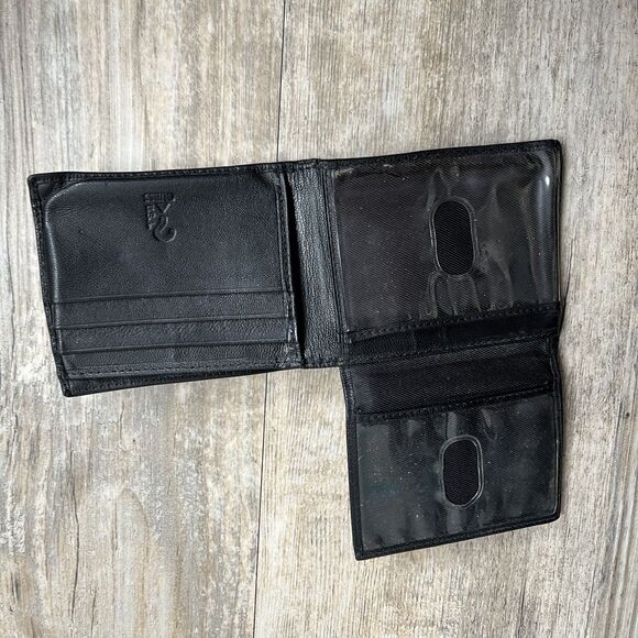 Guess Wallet Slim Fold Leather Black Men's Women's Embossed - Picture 11 of 11